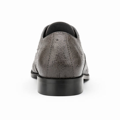 Belvedere Men's Shoes Gray Ostrich Side Buckle Strap Josh 114011