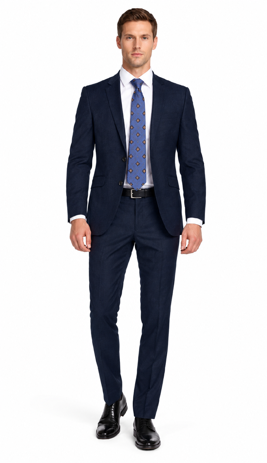 Bertolini 2Pc & 3PC Lt. Gray Two-button Wool Blend Modern Fit