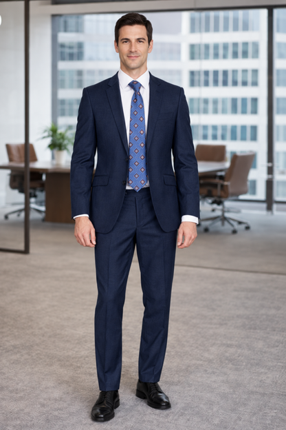 Bertolini 2Pc & 3PC Lt. Gray Two-button Wool Blend Modern Fit