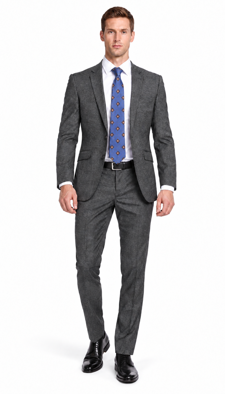 Bertolini 2Pc & 3PC Lt. Gray Two-button Wool Blend Modern Fit