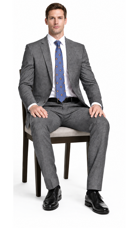 Bertolini 2Pc & 3PC Lt. Gray Two-button Wool Blend Modern Fit