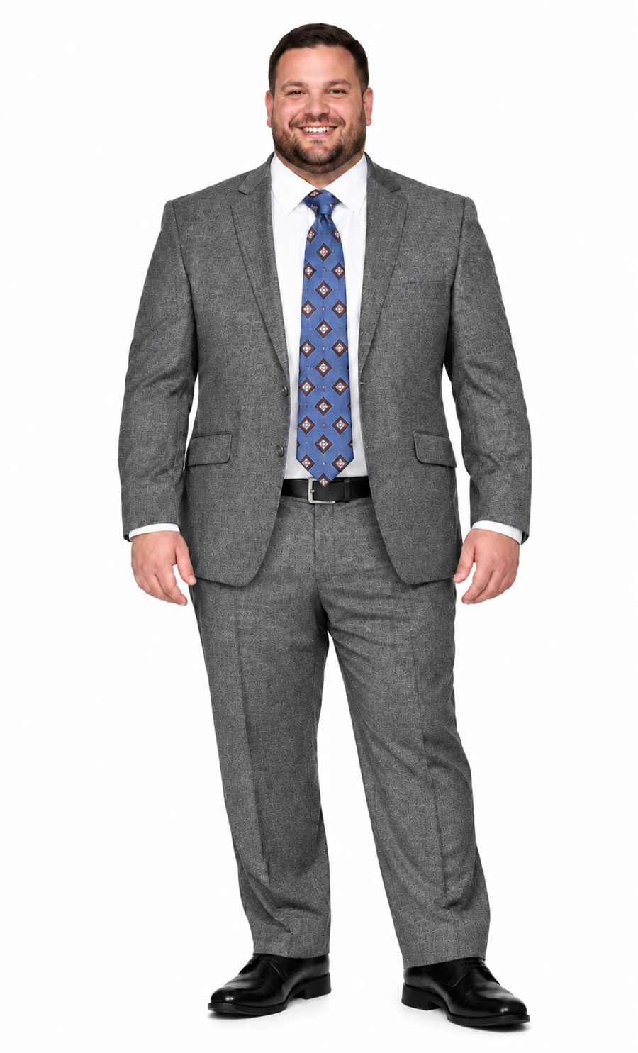 Bertolini 2Pc & 3PC Lt. Gray Two-button Wool Blend Modern Fit
