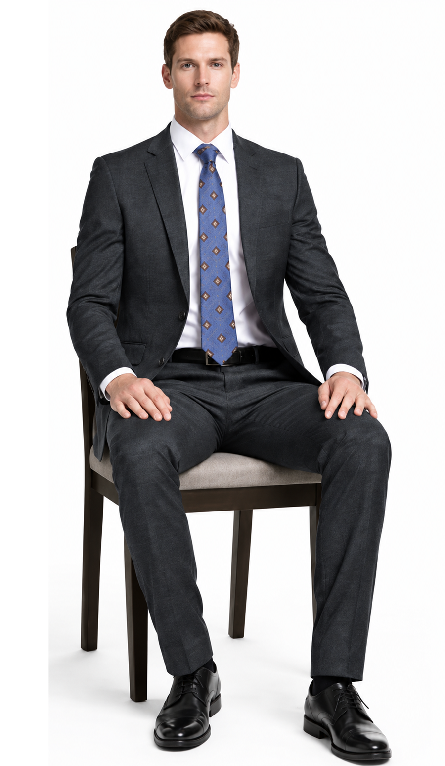 Bertolini 2Pc & 3PC Lt. Gray Two-button Wool Blend Modern Fit