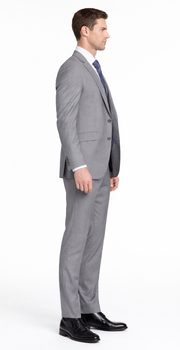 Bertolini 2Pc & 3PC Lt. Gray Two-button Wool & Silk Blend Suit - Image 3
