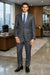 Bertolini 2PC Gray Two-button Suit Wool & Silk
