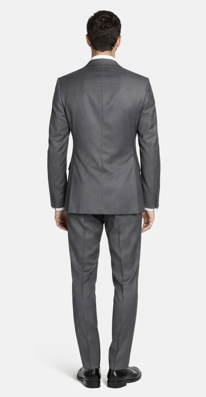 Bertolini 2PC Gray Two-button Suit Wool & Silk - Image 2