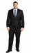 Bertolini 3Pc Wool & Silk Solid Black Suit