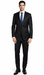 Bertolini 3Pc Wool & Silk Solid Black Suit