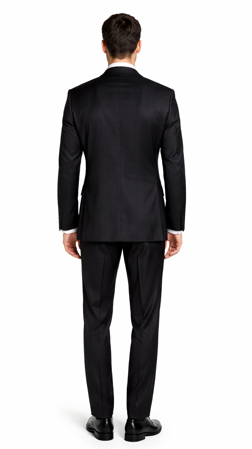 Bertolini 3Pc Wool & Silk Solid Black Suit - Image 2