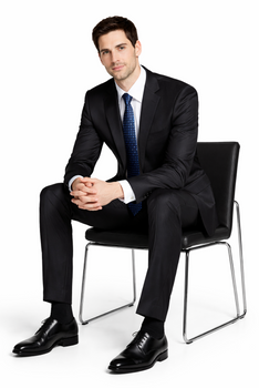 Bertolini 3Pc Wool & Silk Solid Black Suit - Image 4