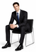 Bertolini 3Pc Wool & Silk Solid Black Suit