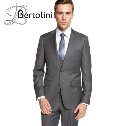 Bertolini 2PC Gray Two-button Suit Wool & Silk - Image 8
