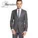 Bertolini 2PC Gray Two-button Suit Wool & Silk