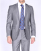 Bertolini 2Pc & 3PC Lt. Gray Two-button Wool & Silk Blend Suit