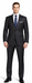 Bertolini Wool & Silk 2Pc 2 Buttons Black or Charcoal
