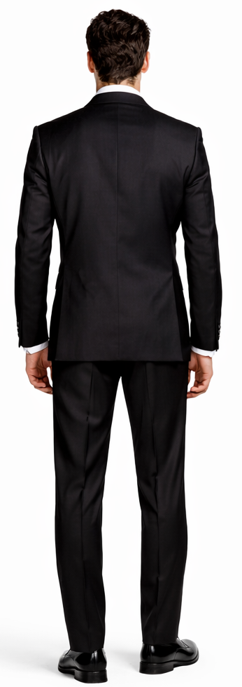 Bertolini Wool & Silk 2Pc 2 Buttons Black or Charcoal - Image 3