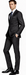 Bertolini Wool & Silk 2Pc 2 Buttons Black or Charcoal