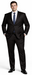 Bertolini Wool & Silk 2Pc 2 Buttons Black or Charcoal