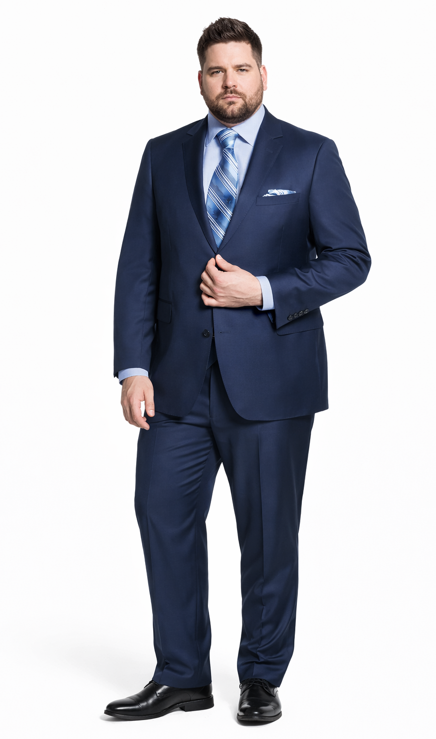 Bertolini Wool & Silk 2Pc French Blue Suit - Image 5