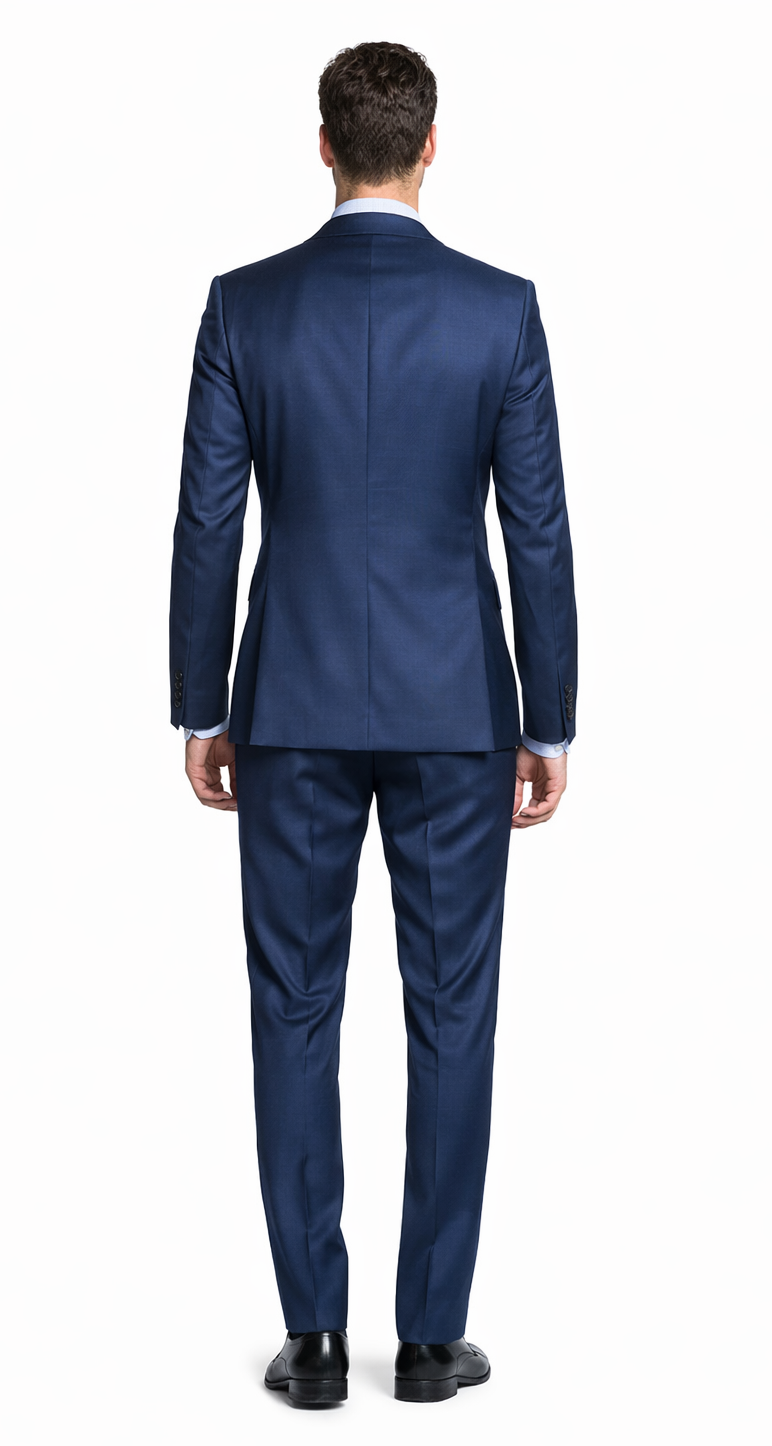Bertolini Wool & Silk 2Pc French Blue Suit - Image 2