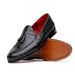 Marco Di Milano Bianchi Black Caiman Crocodile Tassel Loafers