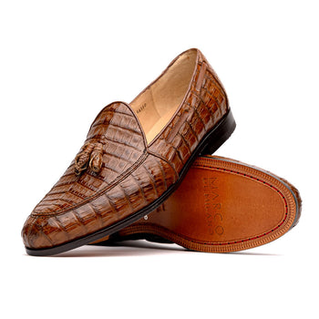 Marco Di Milano Bianchi Bay Apache Caiman Crocodile Tassel Loafers - Image 2