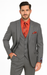 Big and Tall Grey Pinstripe Vested Suit