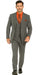 Big and Tall Grey Pinstripe Vested Suit