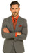 Big and Tall Grey Pinstripe Vested Suit