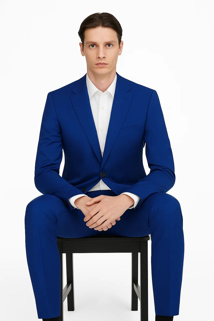 Big And Tall Mens Suit Separates - Dark Royal Blue ~ Indigo ~ Cobalt Blue Suit - Image 4