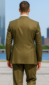 Big And Tall Suit Plus Size Men's Suits For Big Guys Olive Green - Image 3
