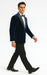 Big and Tall Velvet Blazer in Color Blue  - Sportcoat  Rhinestone-Embedded  Stacy Adams $179