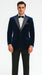 Big and Tall Velvet Blazer in Color Blue  - Sportcoat  Rhinestone-Embedded  Stacy Adams $179