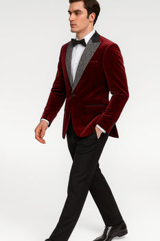 Big and Tall Velvet Blazer in Color Red  - Sportcoat  Rhinestone sequin -Embedded  Stacy Adams $179 - Image 6