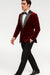 Big and Tall Velvet Blazer in Color Red  - Sportcoat  Rhinestone-Embedded  Stacy Adams $179