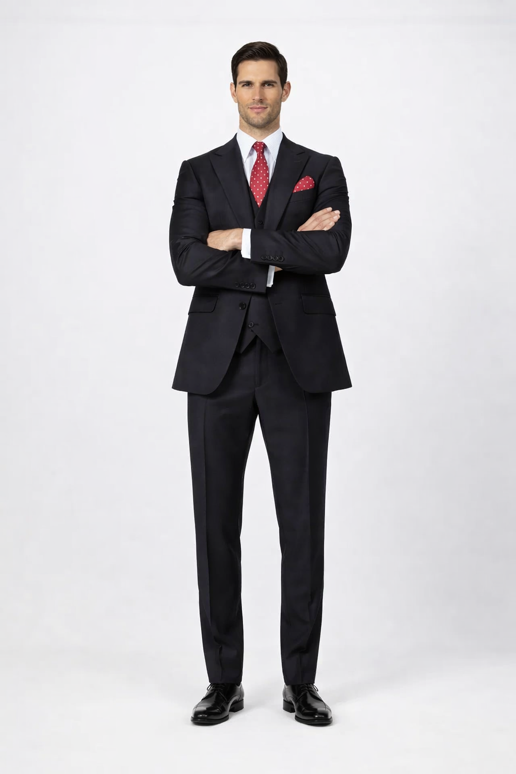 Big Lapel - Wide Lapel - Tom Ford Style Suit - Ticket Pocket - Black - Image 4
