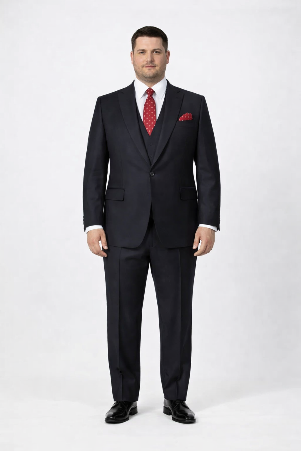 Big Lapel - Wide Lapel - Tom Ford Style Suit - Ticket Pocket - Black - Image 6