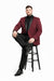 Mens Big and Tall Blazer - Burgundy Plus Size Tuxedo Jacket