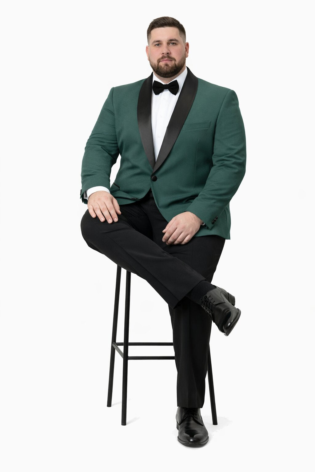 Mens Big and Tall Blazer - Green Plus Size Tuxedo Jacket - Image 4