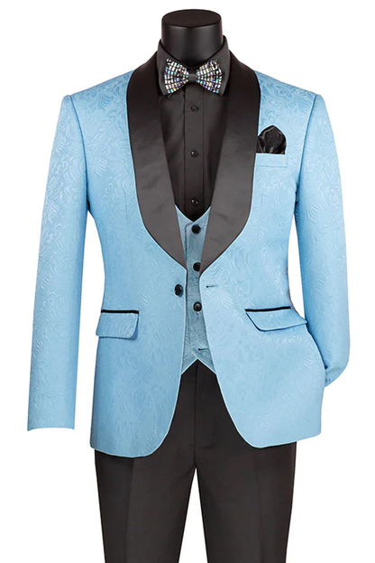Mens Easter Suit - Jacket and Pants in Summer Color Light Blue  Light Weight Modern Fit
