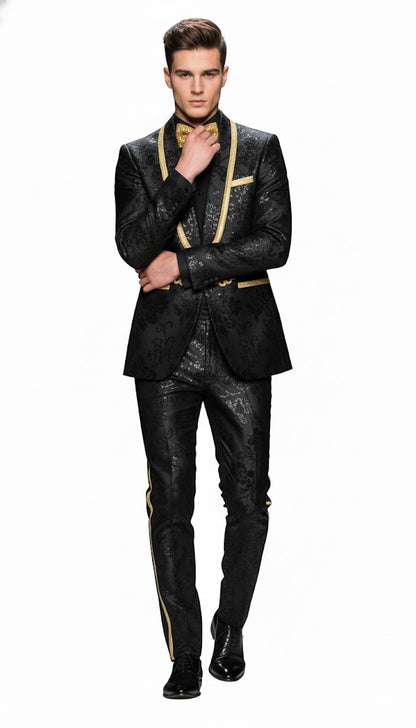 Black and Gold Suit - Paisley Suit - Image 4