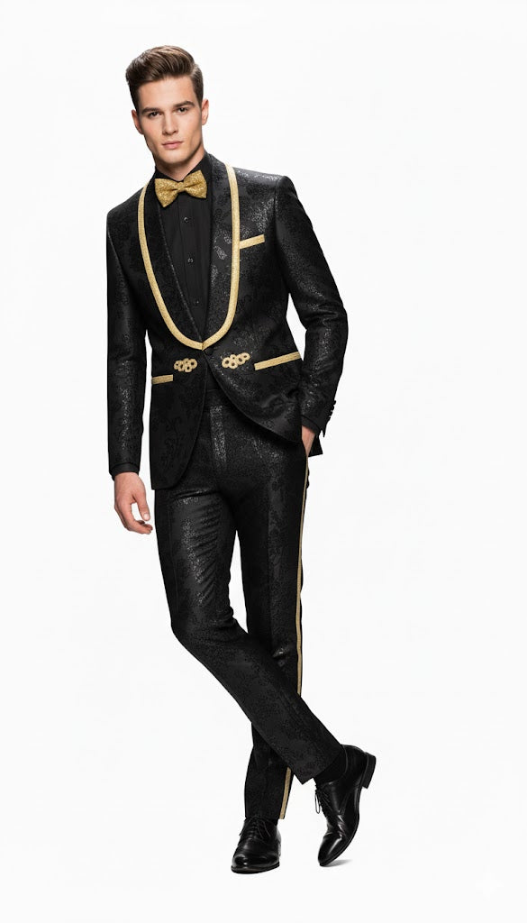 Black and Gold Suit - Paisley Suit - Image 6