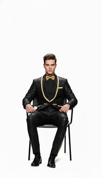 Black and Gold Suit - Paisley Suit - Image 7