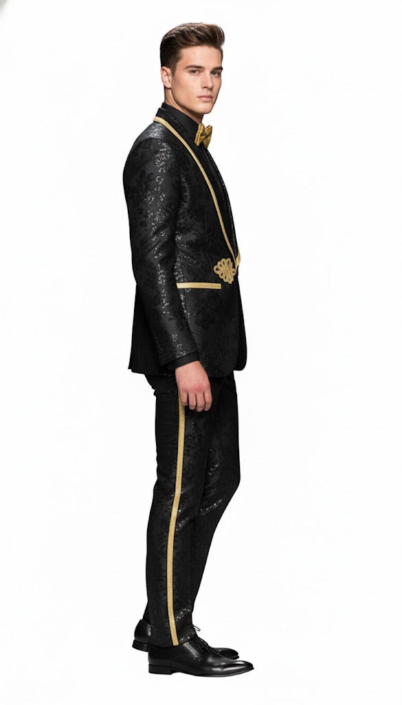 Black and Gold Suit - Paisley Suit - Image 8