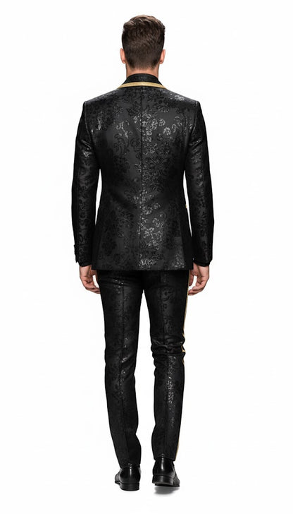 Black and Gold Suit - Paisley Suit - Image 2
