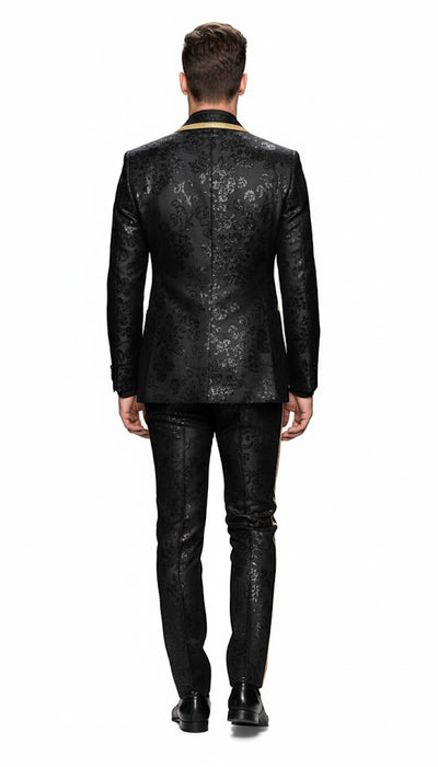 Black and Gold Suit - Paisley Suit