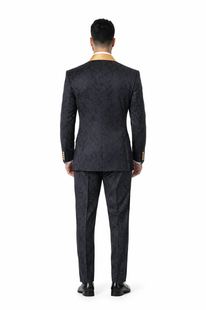 Black And Gold Tuxedo - Gold Suit - Gold Tuxedo - Image 2