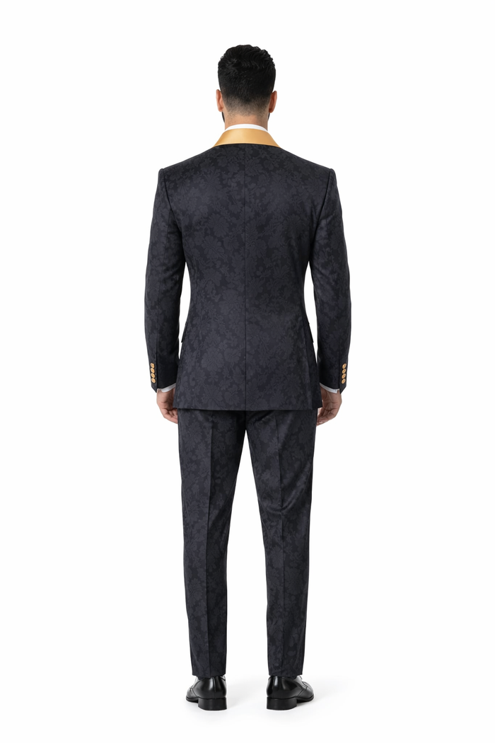 Black And Gold Tuxedo - Gold Suit - Gold Tuxedo - Image 2