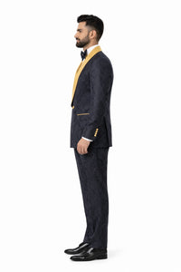 Black And Gold Tuxedo - Gold Suit - Gold Tuxedo - Image 7