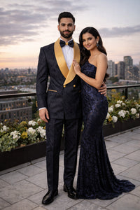 Black And Gold Tuxedo - Gold Suit - Gold Tuxedo - Image 3